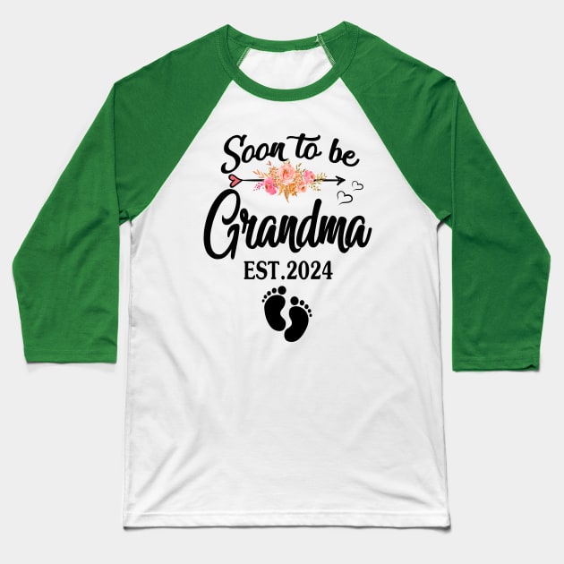 soon to be Grandma 2024 Baseball T-Shirt by Bagshaw Gravity